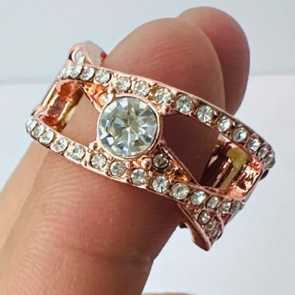 Paparazzi‎ “Prepare To Be Dazzled!” Copper Rose Gold & Rhinestones Ring